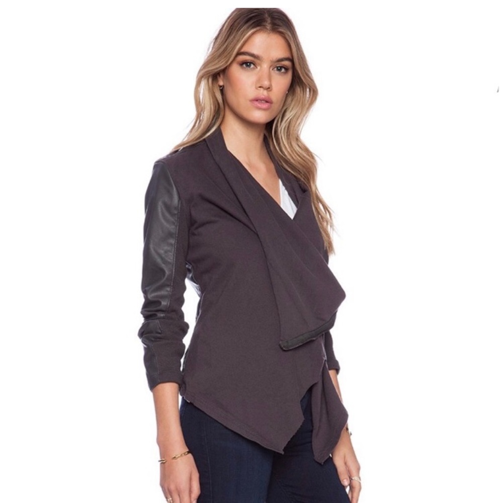 Blank NYC faux leather & suede jacket